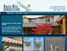 Tablet Screenshot of drainriteseamlessgutters.com